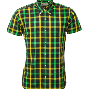 Camisa Relco CK48 de cuadros negros, amarillos y verdes. Compra tu camisa Relco en Breakaway