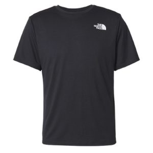 Camiseta negra The North Face con logotipo blanco