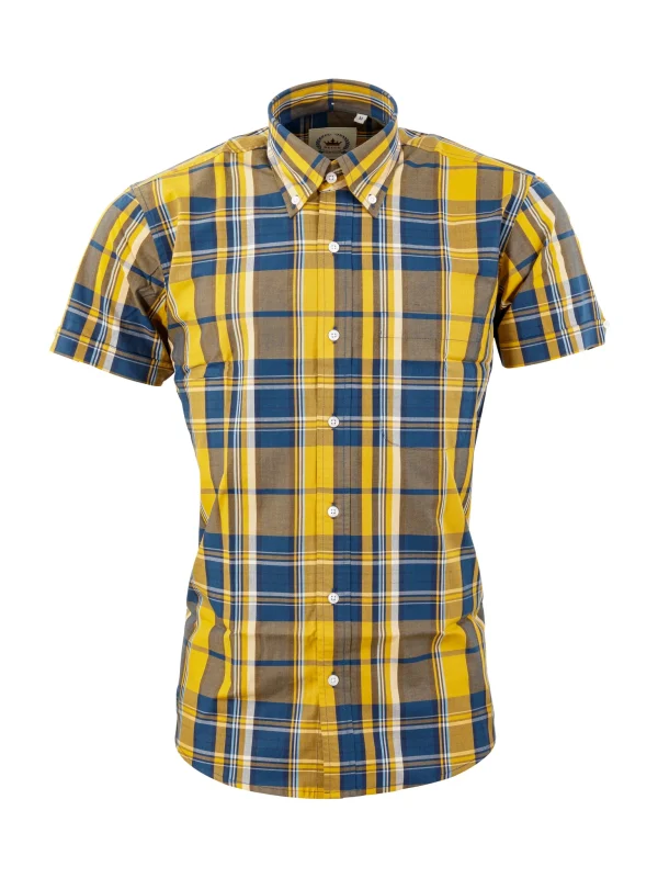 Camisa Relco CK65 de cuadros azules y amarillos. Compra tu camisa Relco en Breakaway