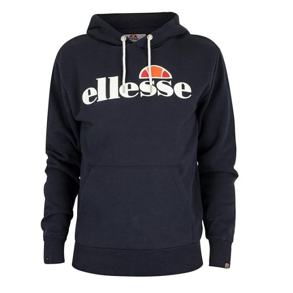 Sudadera Ellesse azul marino con capucha y el logotipo en pecho. Disponible en Breakaway