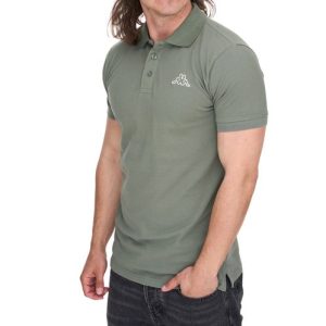 Kappa Men's Cotton Polo Shirt with Small Embroidery,   Green