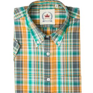 Men's Green multi check - CK-75
