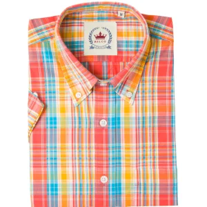 Men's Orange multi check - CK-76